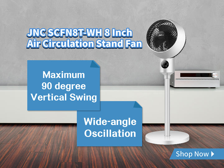 ElecBoy | Jnc Scfn8T Wh 8 Inch Air Circulation Stand Fan